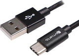 USB-C Кабел с Текстилна Оплетка, 4Smarts Rapidcord 2m, Черен
