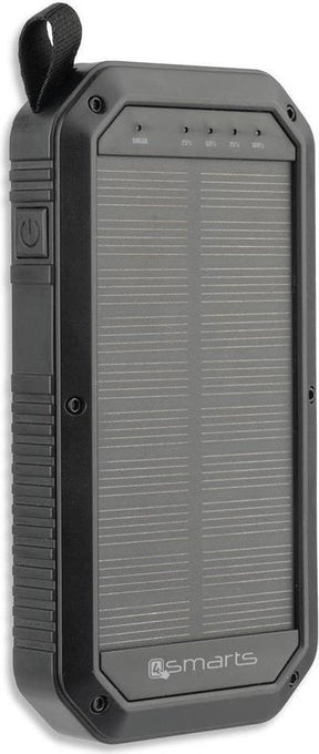 Външна Батерия с Прожектор Соларна, 4Smarts Power Bank TitanPack Solar 8000mAh, Черен