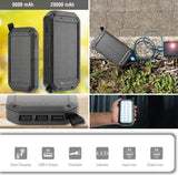 Външна Батерия с Прожектор Соларна, 4Smarts Power Bank TitanPack Solar 8000mAh, Черен (4)