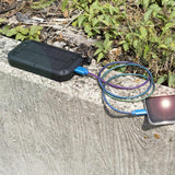 Външна Батерия с Прожектор Соларна, 4Smarts Power Bank TitanPack Solar 8000mAh, Черен (3)