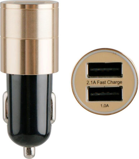 Подаръчен Комплект 5в1, 4Smarts SЕТ Charger/ Holder/ Cable 2in1/ Zipper, Златист (4)
