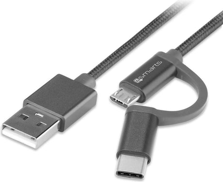 Подаръчен Комплект 5в1, 4Smarts SЕТ Charger/ Holder/ Cable/ Zipper, Черен (4)