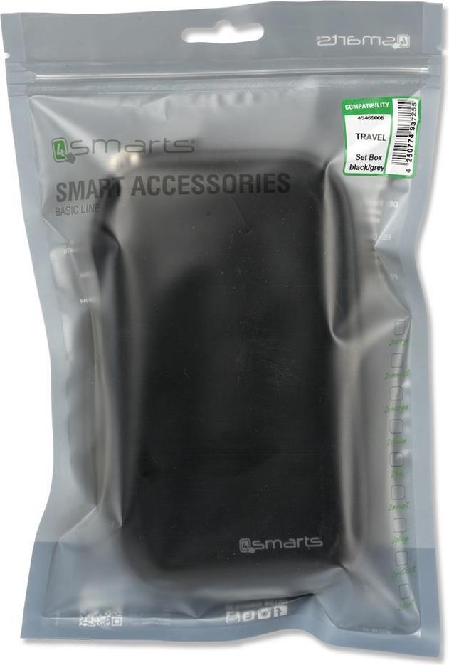 Подаръчен Комплект 5в1, 4Smarts SЕТ Charger/ Holder/ Cable/ Zipper, Черен (5)