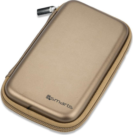 Подаръчен Комплект 5в1, 4Smarts SЕТ Charger/ Holder/ Cable 2in1/ Zipper, Златист (2)