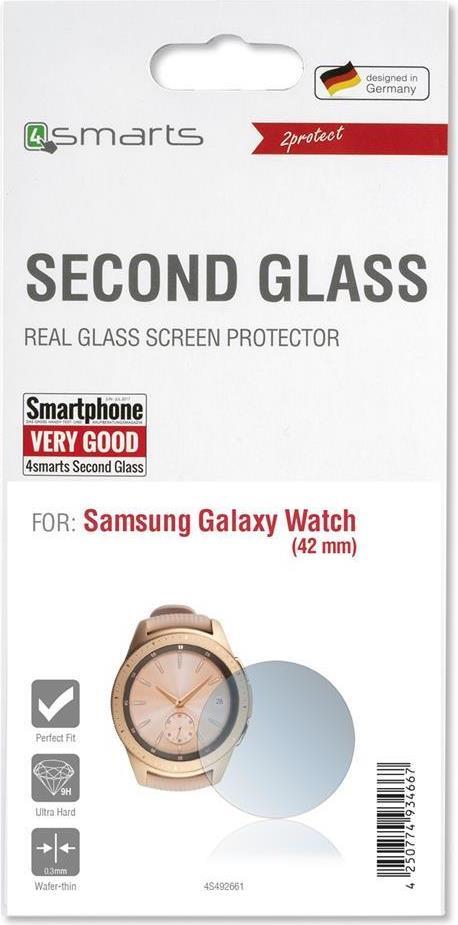 Стъклен Протектор за Samsung Watch 42 mm, 4Smarts Glass, Прозрачен