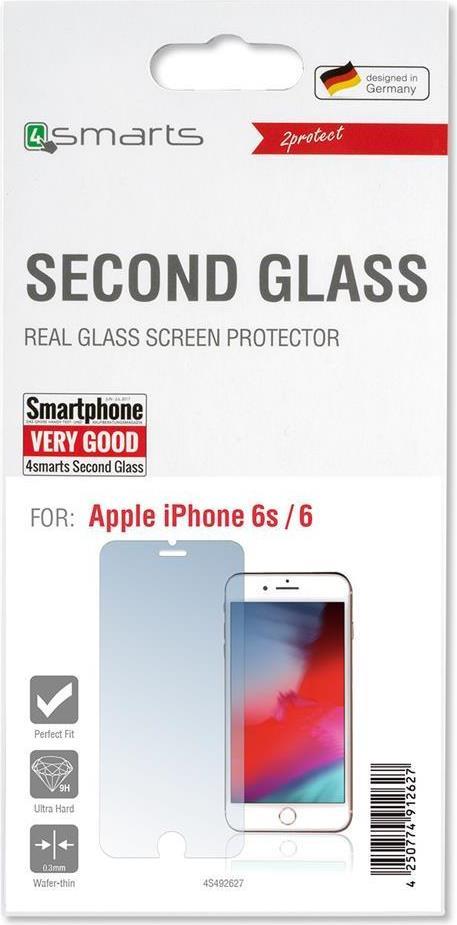 Стъклен Протектор за Apple iPhone 6/6s, 4Smarts Glass, Прозрачен