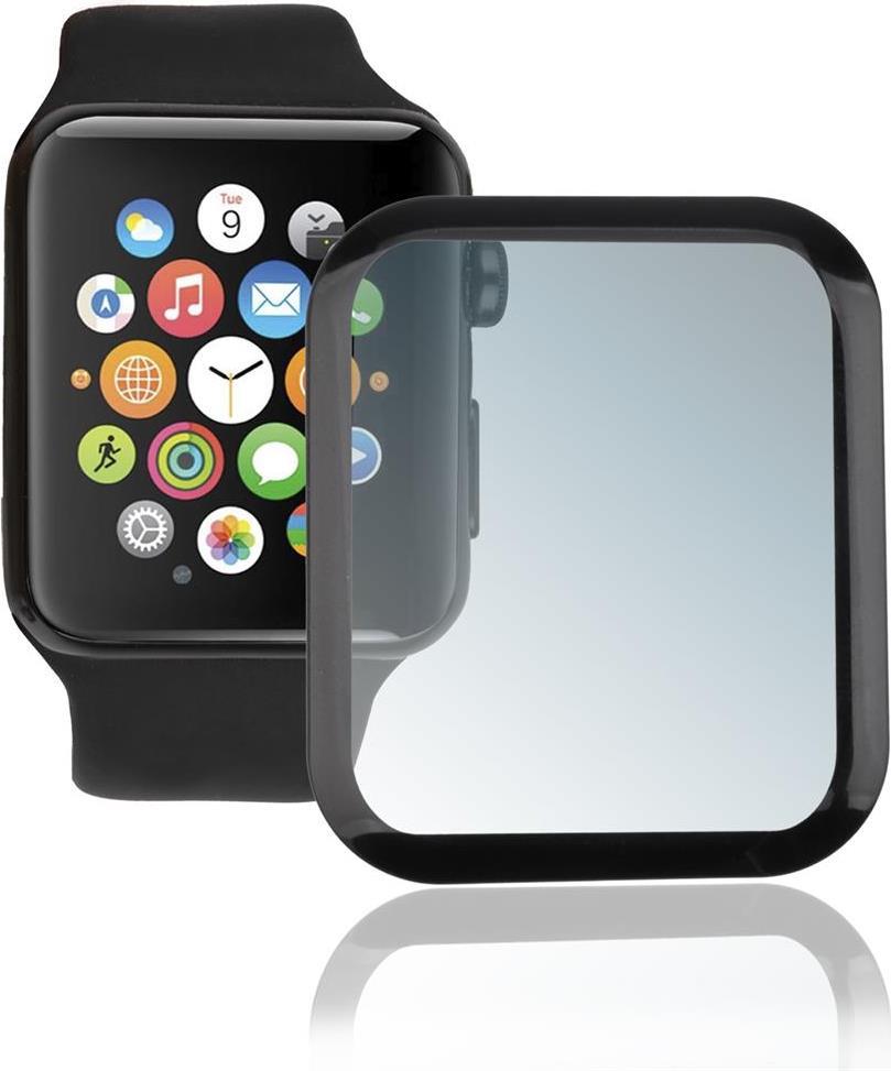 Извит Стъклен Протектор за Apple Watch 5/4 40 mm, 4Smarts 3D Glass, Черен (2)