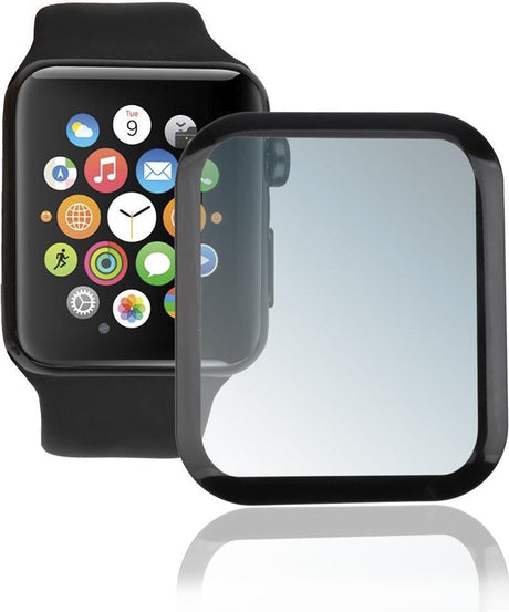 Извит Стъклен Протектор за Apple Watch 5/4 40 mm, 4Smarts 3D Glass, Черен (2)