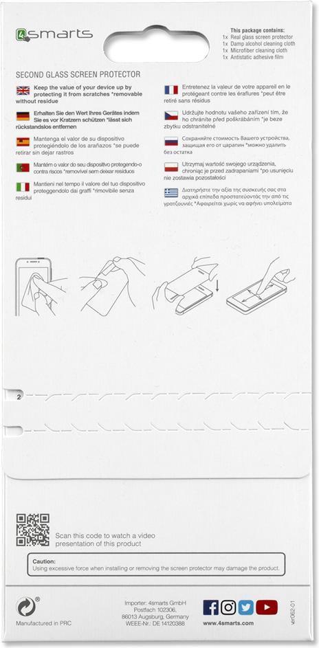 Извит Стъклен Протектор за Apple Watch Series 5/4 44 mm, 4Smarts 3D Glass, Черен (3)