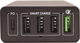 Бързо Зарядно Станция, 4Smarts 220v Voltplug Fast Charger/ Power Delivery PPS 60w, Черен (2)
