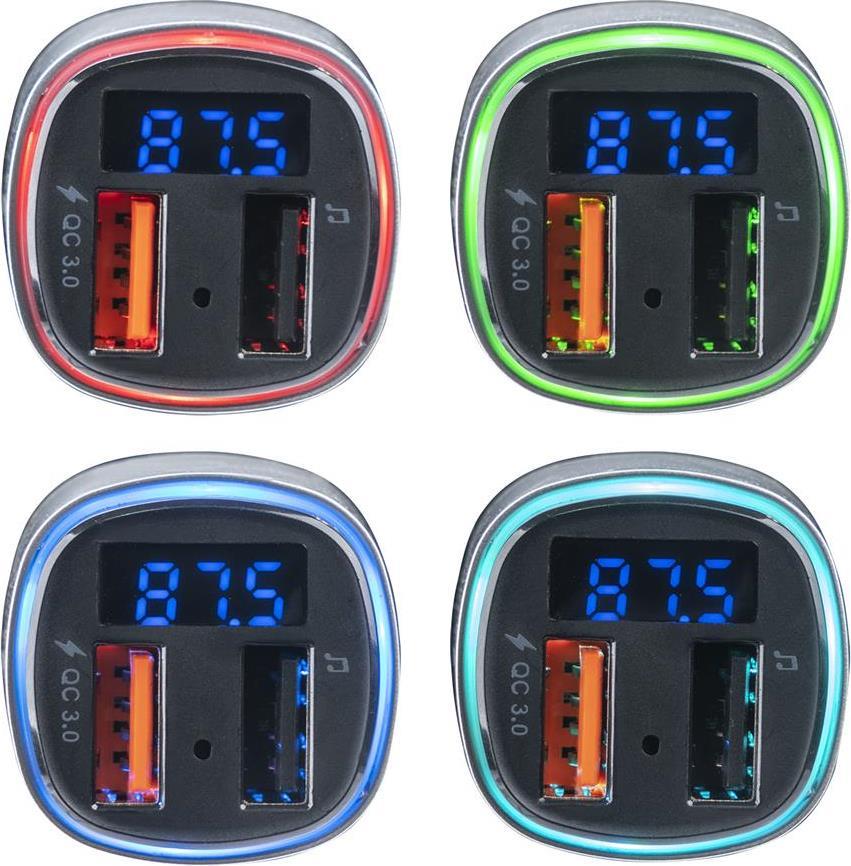 Безжичен Трансмитер за Кола, 4Smarts FM Transmiter/ Bluetooth/ Fast Charge, Сребрист (6)
