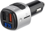 Безжичен Трансмитер за Кола, 4Smarts FM Transmiter/ Bluetooth/ Fast Charge, Сребрист (3)