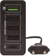Бързо Зарядно Станция, 4Smarts 220v Voltplug Fast Charger/ Power Delivery PPS 60w, Черен (6)
