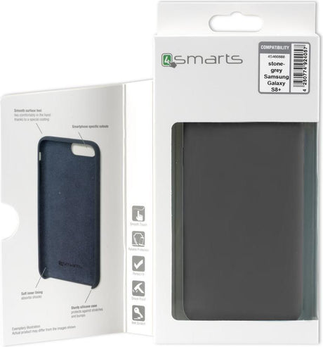 Силиконов Калъф за Samsung S8 Plus, 4Smarts Cupertino Case, Сив (2)