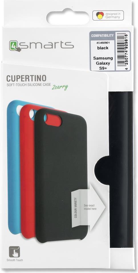 Силиконов Калъф за Samsung S9 Plus, 4Smarts Cupertino Case, Черен (3)