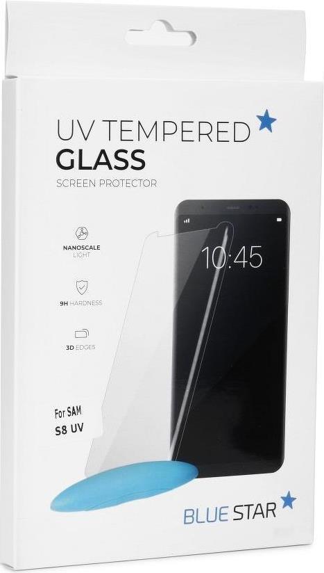 Стъклен Протектор с UV лепило за Samsung Note 9, Blue Star 3D UV Glass, Прозрачен
