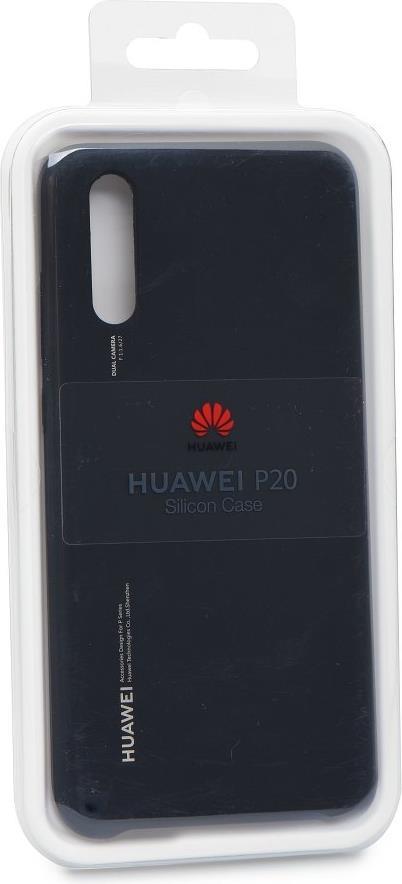 Оригинален Силиконов Калъф за Huawei P20 Soft Silicone Case, Черен (3)