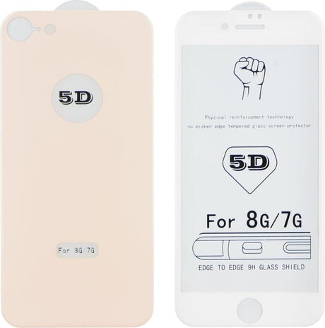 Преден и Заден Стъклен Протектор за iPhone SE 2022/2020 8/7, 3D Full Glue Glass, Прозрачен (2)