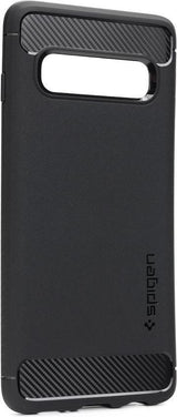 Противоударен Силиконов Калъф за Samsung S10 Plus, Spigen Rugged Armor Case, Черен (2)