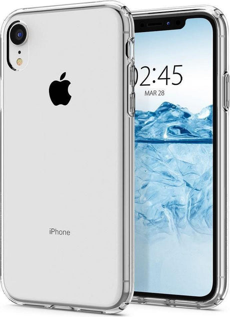 Противоударен Силиконов Калъф за iPhone XR, Spigen Liquid Crystal Case, Прозрачен