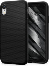 Противоударен Силиконов Калъф за iPhone XR, Spigen Liquid Air Case, Черен