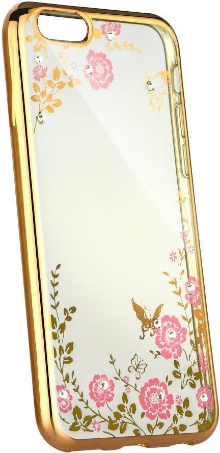 Силиконов Калъф с Камъни за Huawei P20 Lite, Forcell Diamant Case, Златист