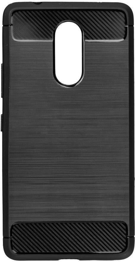 Противоударен Силиконов Калъф за Lenovo K6 Note, Forcell Carbon Case, Черен
