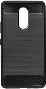 Противоударен Силиконов Калъф за Lenovo K6 Note, Forcell Carbon Case, Черен