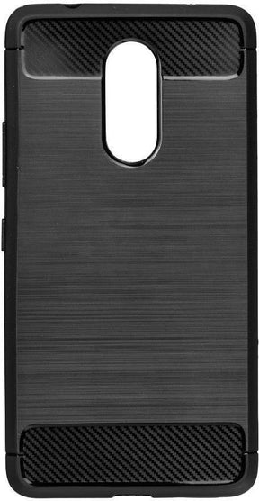 Противоударен Силиконов Калъф за Lenovo K6 Note, Forcell Carbon Case, Черен