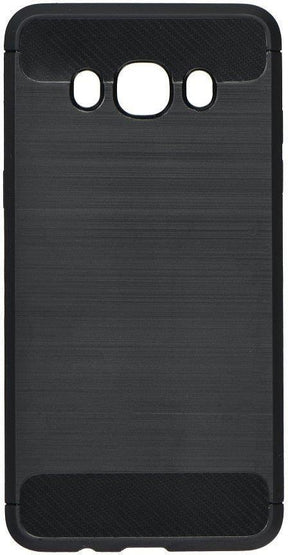 Противоударен Силиконов Калъф за Samsung J7 2016, Forcell Carbon Case, Черен