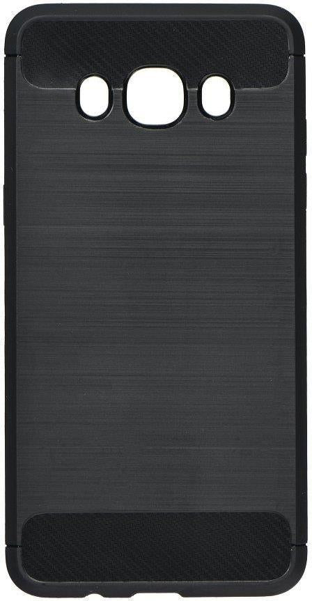 Противоударен Силиконов Калъф за Samsung J7 2016, Forcell Carbon Case, Черен