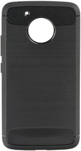 Противоударен Силиконов Калъф за Lenovo Moto G5, Forcell Carbon Case, Черен