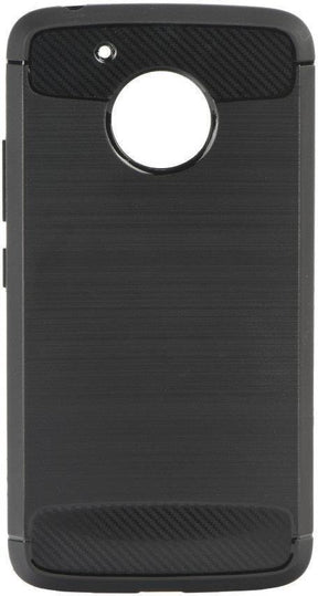 Противоударен Силиконов Калъф за Lenovo Moto G5, Forcell Carbon Case, Черен