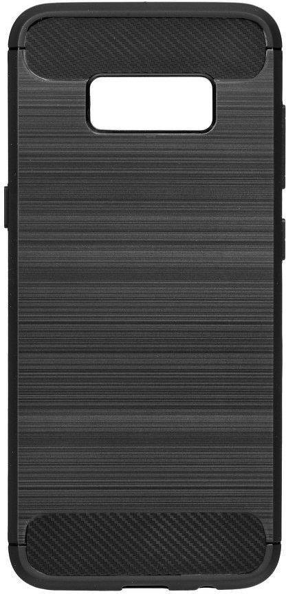 Противоударен Силиконов Калъф за Samsung S9, Forcell Carbon Case, Черен