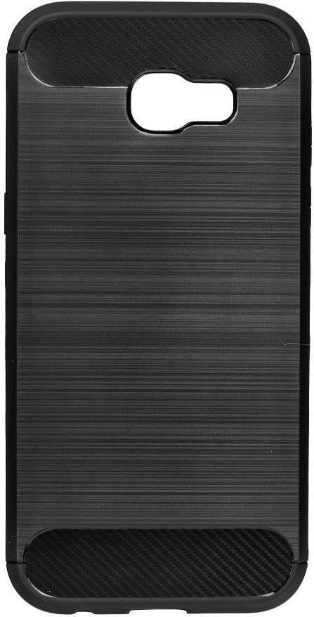 Противоударен Силиконов Калъф за Samsung A8 2018, Forcell Carbon Case, Черен