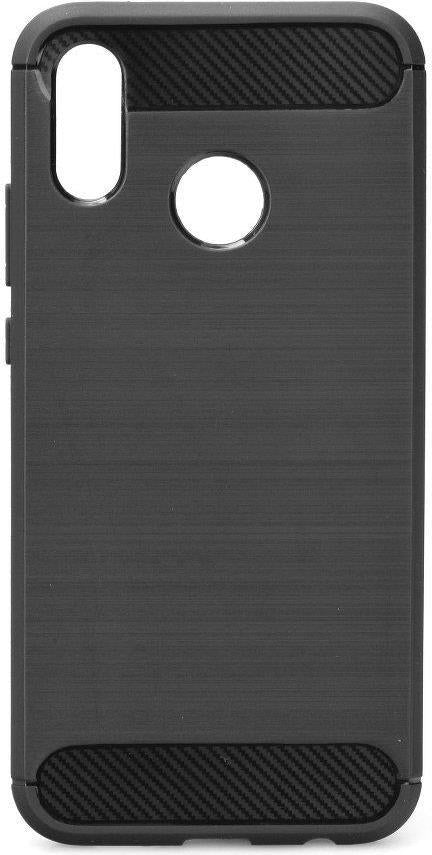 Противоударен Силиконов Калъф за Huawei P20 Lite, Forcell Carbon Case, Черен