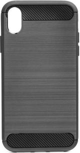 Противоударен Силиконов Калъф за iPhone XR, Forcell Carbon Case, Черен