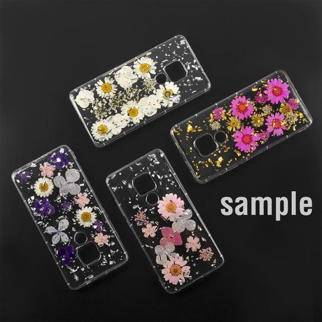 Силиконов Калъф с Цветя за Huawei P30, 4Smarts Glamour Case, Сребро/Бял (2)