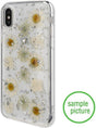 Силиконов Калъф с Цветя за Huawei P30, 4Smarts Glamour Case, Сребро/Бял