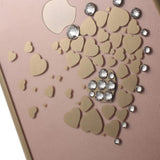 Калъф с Камъни Swarovski за iPhone 6/6s, Kingxbar Crystal Heart Case, Златист (2)