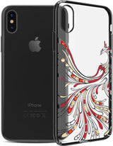 Калъф с Камъни Swarovski за iPhone XS/X, Kavaro Crystal Phoenix Case, Черен