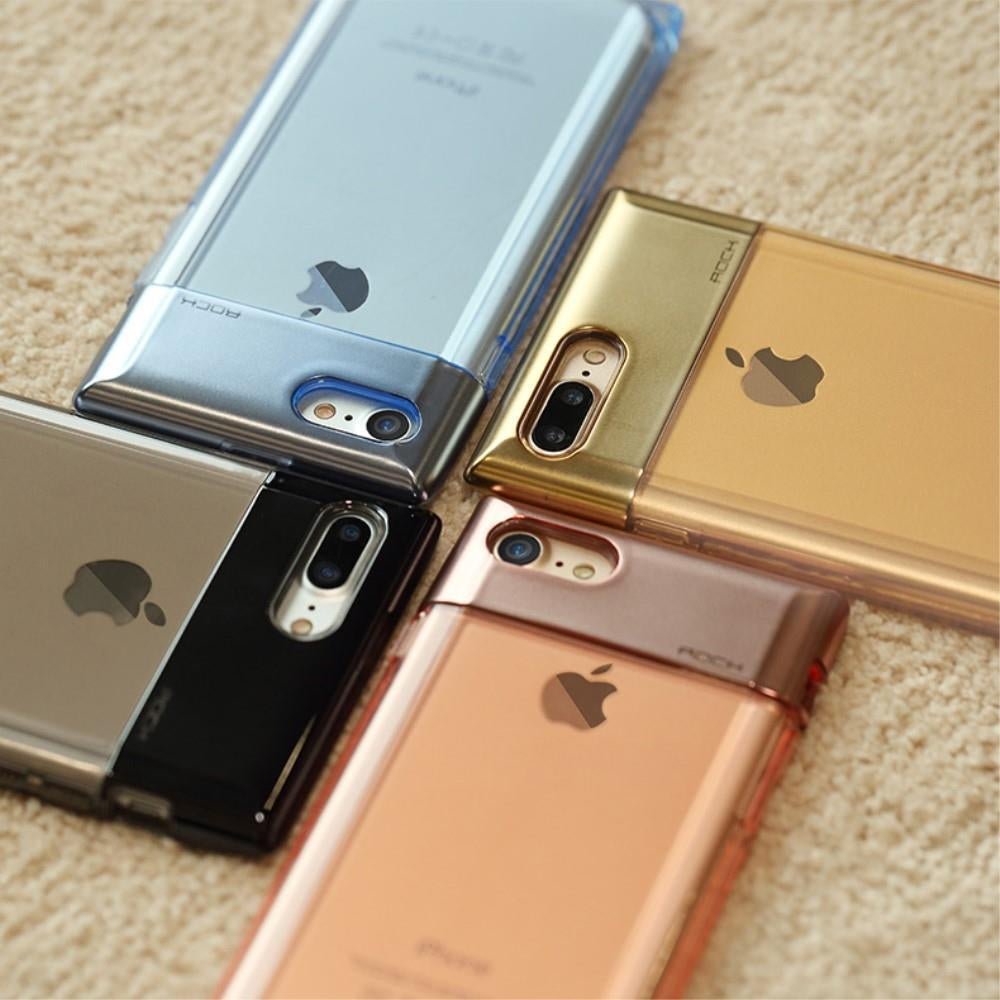 Луксозен Калъф за iPhone SE 2022/2020 8/7, Rock Crystal Case, Златист (4)