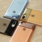 Луксозен Калъф за iPhone SE 2022/2020 8/7, Rock Crystal Case, Златист (4)