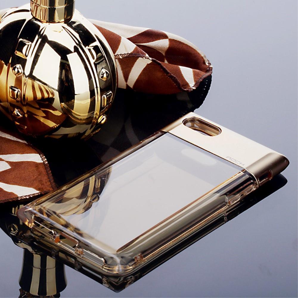 Луксозен Калъф за iPhone SE 2022/2020 8/7, Rock Crystal Case, Златист (3)