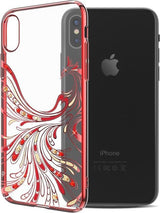 Калъф с Камъни Swarovski за iPhone XS/X, Kavaro Crystal Phoenix Case, Червен