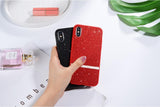 Блестящ Калъф с Камъни за iPhone XS Max, Sulada Shiny Star Case, Червен (3)