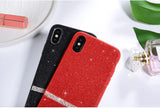 Блестящ Калъф с Камъни за iPhone XS Max, Sulada Shiny Star Case, Червен (4)