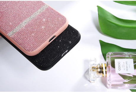 Блестящ Калъф с Камъни за iPhone XR, Sulada Shiny Star Case, Розов (4)