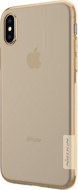 Силиконов Калъф за iPhone XS/X, Nillkin Nature Case, Златист (5)