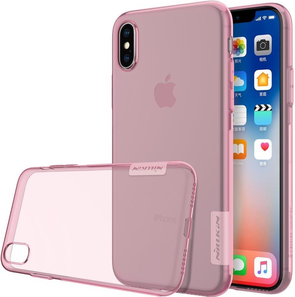 Силиконов Калъф за iPhone XS/X, Nillkin Nature Case, Розов